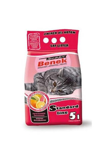 Super Benek Cytrusowa Świeżość 2x 5L - żwirek dla kotów o zapachu cytryny 10L