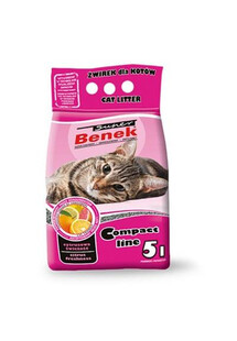 Super Benek Standard Line Cytrusowa Świeżość 10 L - żwirek dla kotów o zapachu cytryny 2x 5l