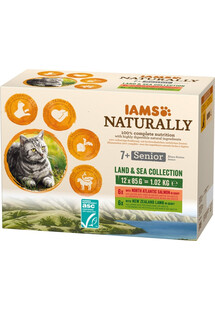 IAMS Naturally Cat Land & sea collection mokra karma dla kota 12 x 85 g