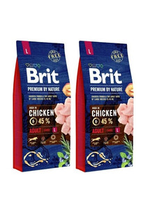 BRIT Premium By Nature Adult Large L 15 kg x 2