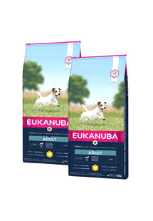 Eukanuba Adult Small Breed Chicken - sucha karma dla psa 30 kg (2 x 15kg)