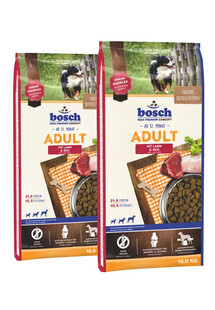 Bosch Adult Lamb & Rice - sucha karma dla dorosłych psów jagnięcina i ryż 30 kg (2 x 15 kg)