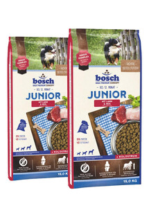 Bosch Junior Lamb & Rice- sucha karma dla młodych psów z jagnięciną i ryżem 30 kg (2 x 15 kg)