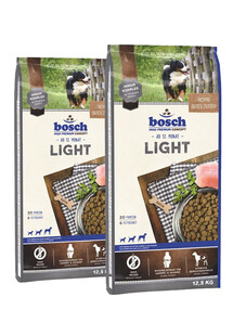 Bosch Adult Light 25 kg - sucha karma dla dorosłych psów z nadwagą 25 kg (2 x 12.5 kg)