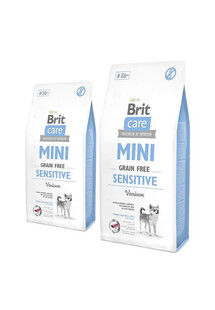 Brit Care Mini Grain-Free Sensitive 14 kg - hypoalergiczna bezzbożowa karma dla wrażliwych psów  ras miniaturowych 14 kg (2 x 7 kg)