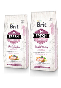 BRIT Fresh chicken with potato puppy healthy growth 24 kg  zestaw (2 x 12 kg)