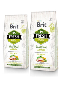 BRIT Fresh duck with millet active run & work 24 kg  zestaw (2 x 12 kg)