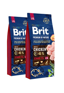 BRIT Premium By Nature Senior Large Extra Large L+XL 30 kg zestaw (2 x 15 kg)