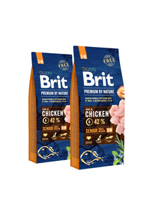 BRIT Premium By Nature Senior Small Medium S+M 30 kg zestaw (2 x 15 kg)