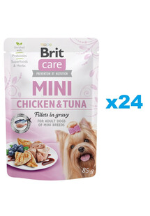 BRIT Care Mini Pouch Kurczak i Tuńczyk zestaw 24x85g mokra karma dla psów ras małych