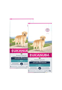 Eukanuba Dog Dry Breed Specific All Golden Retriever Chicken 24kg - sucha karma dla psów rasy Golden Retriever, kurczak 24 kg (2 x 12 kg)