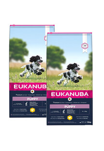 EUKANUBA Growing Puppy Medium Breed bogata w świeżego kurczaka 30 kg (2 x 15kg)