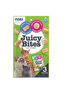 Juicy Bites wilgotne przysmaki domowy bulion i kalmary dla kota 33,9 g (3x11,3 g)