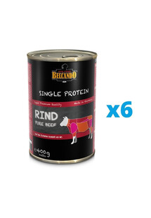 BELCANDO Single Protein Wołowina 6x400 g mokra karma dla psa