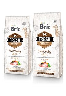 BRIT Fresh turkey with pea light fit & slim 24 kg zestaw  (2 x 12 kg)