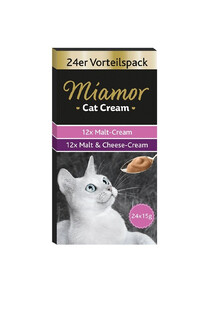 MIAMOR Cat Cream Advantage Pack Mix 12x Malt Cream + 12x Malt Cheese