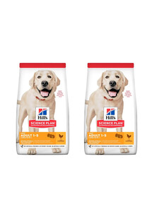 HILL'S Science Plan Canine Adult Light Large breed Chicken, 36 kg - sucha karma dla psów ras dużych z kurczakiem 36 kg (2x18 kg)