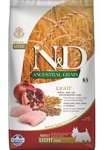 N&D Ancestral Grain dog light chicken & pomegranate 2,5 kg