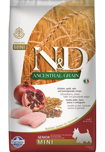 FARMINA N&D Ancestral Grain Dog Chicken, Spelt, Oats and Pomegranate Senior Mini 2.5 kg