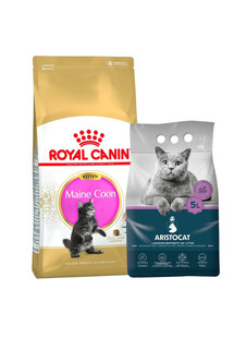 ROYAL CANIN Maine Coon Kitten 10 kg + ARISTOCAT Żwirek bentonitowy lawendowy 5 l GRATIS