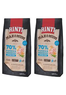 RINTI MAX-I-MUM Junior Chicken z kurczakiem dla szczeniąt 2 x 12 kg