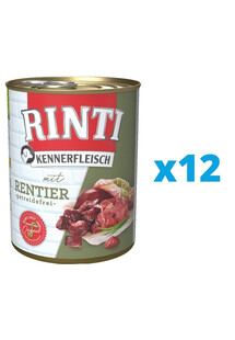 RINTI Kennerfleisch Reindeer Renifer 12 x 400 g