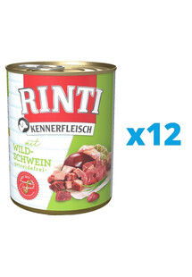 RINTI Kennerfleisch Wild boar Dzik 12 x 400 g