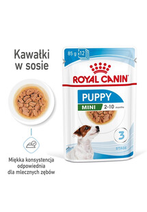 ROYAL CANIN Mini puppy 48x85 g karma mokra w sosie dla szczeniąt do 10 miesiąca, ras małych