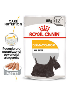 ROYAL CANIN Dermacomfort karma mokra - pasztet dla psów dorosłych o wrażliwej skórze, skłonnej do podrażnień 24 x 85 g