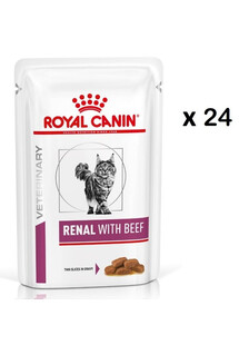 ROYAL CANIN Renal Feline wołowina 24 x 85 g karma mokra dla kotów z przewlekłą niewydolnością nerek