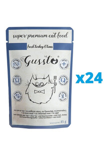 GUSSTO Cat Fresh Turkey&Tuna karma mokra dla kota indyk z tuńczykiem 24x85 g