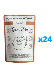 Gussto Fresh Wild Boar 85 g - karma mokra dla kota dzik 24x85 g