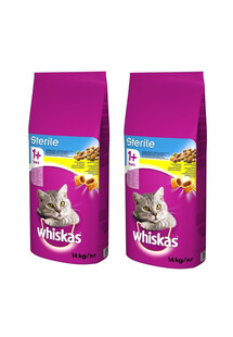 WHISKAS Sterile 2x14kg - sucha karma dla kotów po sterylizacji z kurczakiem