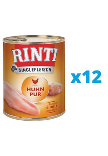 RINTI Singlefleisch Chicken Pure 12 x 400 g monoproteinowa kurczak