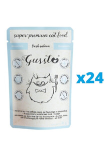 GUSSTO Cat Fresh Salmon mokra karma dla kotów świeży łosoś 24x85 g