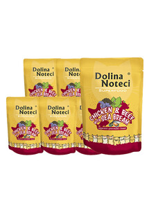 DOLINA NOTECI Superfood smak kurczak, wołowina, dorada mokra karma dla kotów 10x85 g