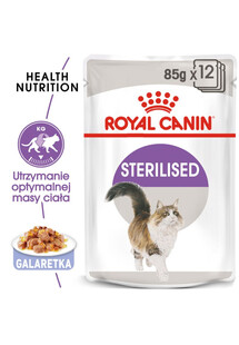 Royal Canin Sterilised jelly 85 g x 24 - karma mokra dla kotów dorosłych, sterylizowanych w galarecie 24 x 85 g