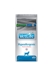 FARMINA VetLife Hypoallergenic Pork Potato dla dorosłych psów alegrików 12kg