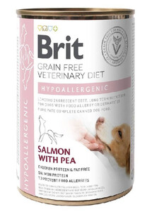 BRIT Veterinary Diet Hypoallergenic Salmon&Pea karma na alergię dla psa 12x400 g