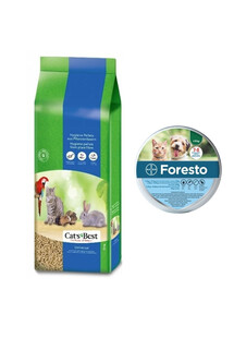 JRS Cat'S best universal 40 l + BAYER FORESTO Obroża dla kota i psa przeciw kleszczom i pchłom poniżej 8 kg