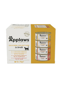 Applaws Cat Tin Multipack 12 x 70 g Chicken Collection mokra karma dla kota mix smaków z kurczakiem