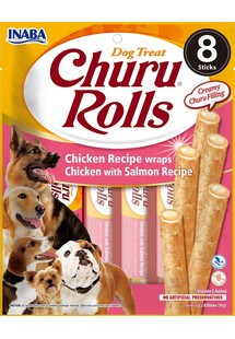 Churu Rolls Chicken 8x12g wrapy z kurczakiem i łosośiem dla psów