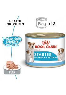 Royal Canin Starter Mousse Mother & Babydog 12x195 g - mokra karma dla suki i szczeniaka