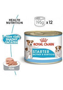 Royal Canin Starter Mousse Mother & Babydog 24x195 g - mokra karma dla suki i szczeniaka