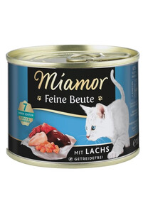 MIAMOR Feine Beute Salmon185g bezzbożowa mokra karma dla dorosłych kotów Łosoś