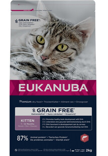 EUKANUBA Grain Free Kitten Łosoś 2 kg sucha karma dla kociąt 2 kg