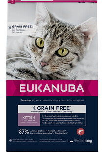 EUKANUBA Grain Free Kitten Łosoś - sucha karma dla kociąt 10 kg