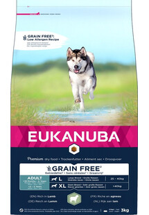 EUKANUBA Grain Free L Adult 3 kg - sucha karma dla dorosłych psów dużych ras z jagnięciną