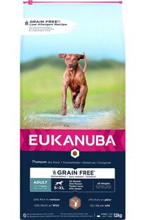 EUKANUBA Grain Free S-XL Adult Game 12 kg - sucha karma dla psów z dziczyzną