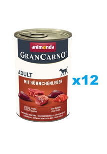 ANIMONDA Gran Carno Adult with Chicken liver 12x400 g z wątróbką kurczaka dla dorosłych psów